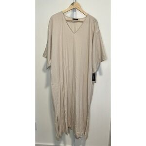 Natori Onsen Caftan in Sand Dune SZ M Women's NWT 100% Cotton Dress